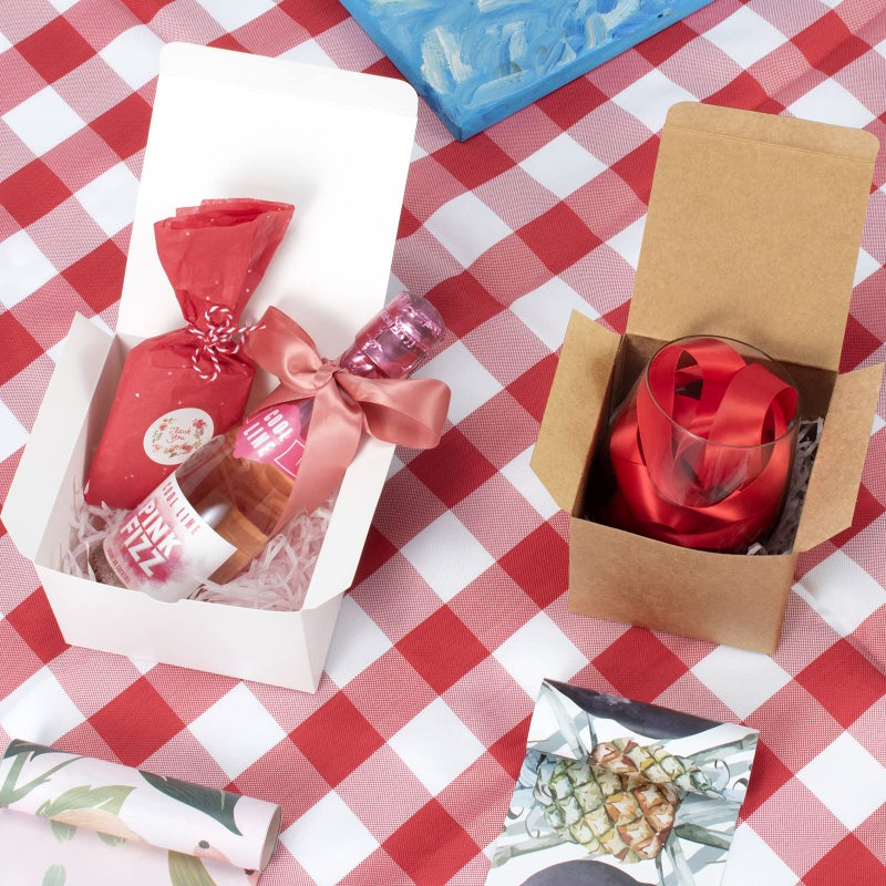 ValBox 3x3x3 White Cube Gift Boxes - 50pcs Recycled Paper Boxes with Lids for Gifts, Crafting, Cupcake & Party Favors - Image 5